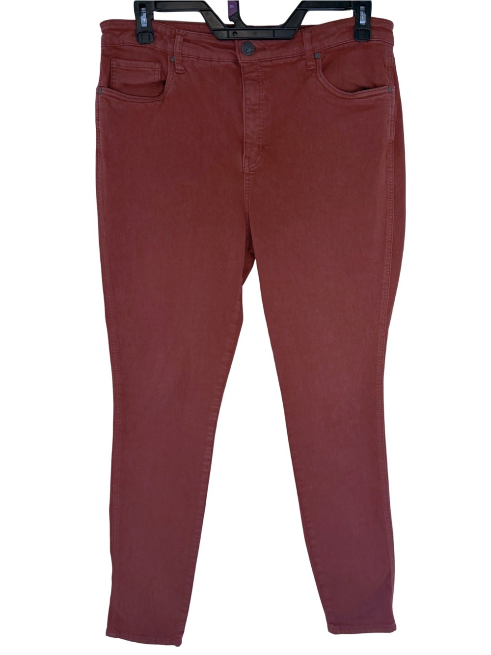 Kut from the Kloth Wine Red Skinny Jeans Size 16